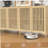 4 Doors Buffet Storage Cabinet, Console Sideboard for Kitchen Dining Room Entryway, Oak