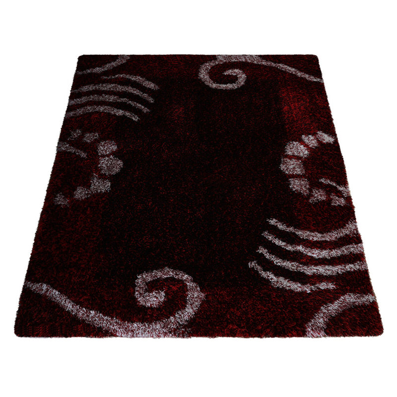 Crosston Hand Tufted Shag Polyester Eco-Friendly Area Rugs - Rectangle, Red Color, Contemporary Modern Design, High Pile Thick Handmade Anti Skid Area Rugs for Living Room, Bed Room