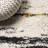 Jubei Modern Bold Strie' Shag Beige/Black/Yellow Rug-507790889