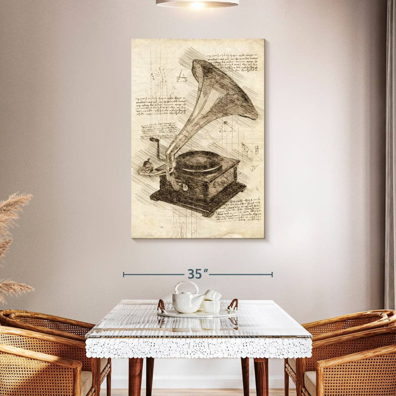 Abarca Old Gramophone, 48" H x 32" W