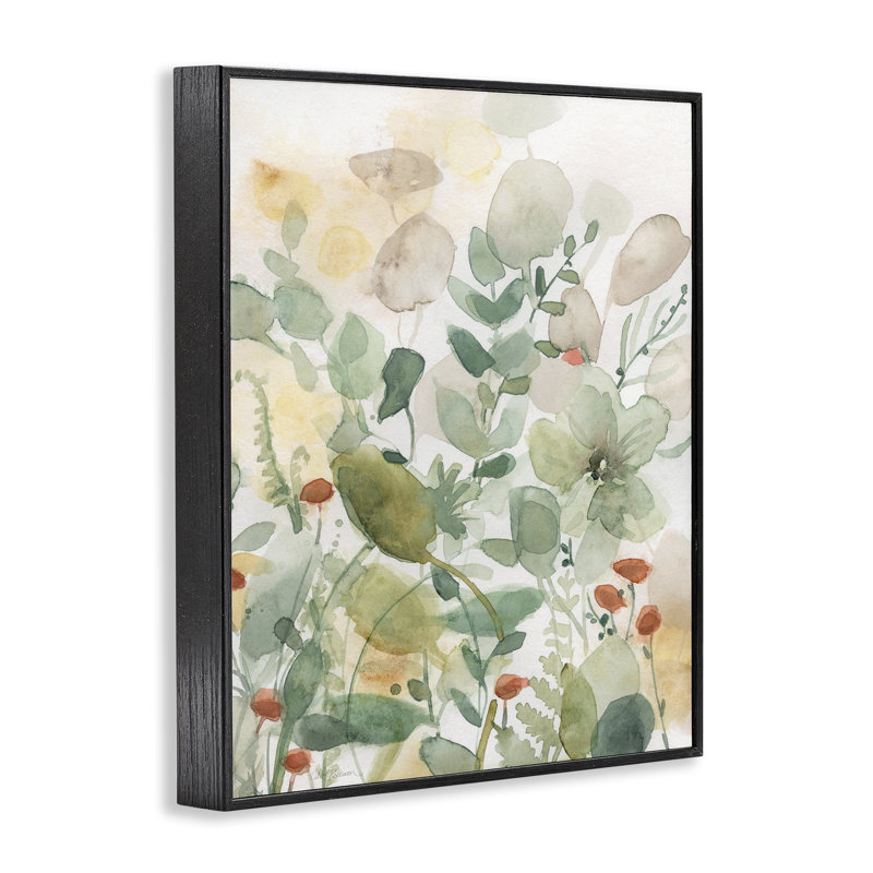  «Layered Transparent Leaves», art de la giclée encadrée par Carol Robinson, H 14 po x l 11 po, Giclée encadrée noir minuit