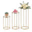 Modern 3-Piece Metal Display Pedestal Stand Set – Cylindrical Columns with Round Base for Cake, Dessert, and Floral – Stackable Event Decor for Home, Wedding, Birthday, Party – 60CM+80CM+100CM