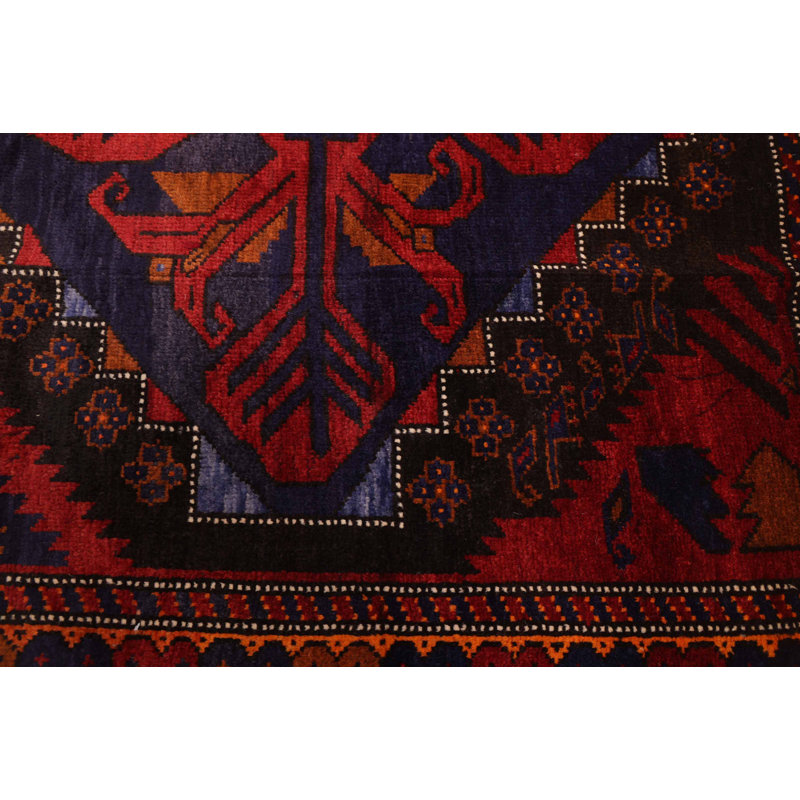 Tapis bleu marine Teimani 3 pi 9 po x 6 pi 3 po