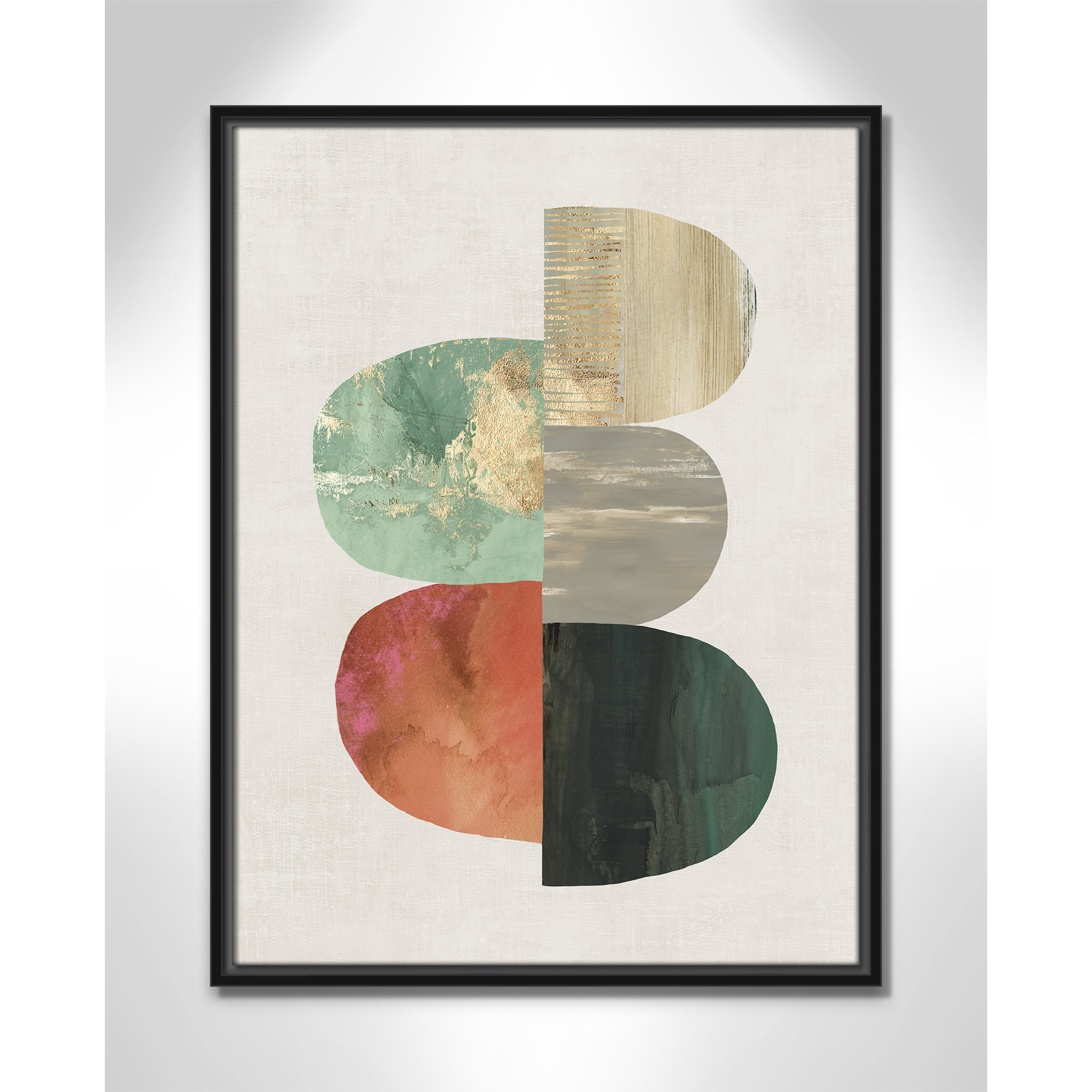 Evolving Energy I - Painting Print, 25.5" H x 19.5" W, Black, Picture Framed Canvas