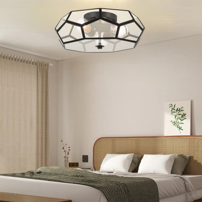 Anes 3 - Light 40cm Unique/Statement Geometric Flush Mount Light