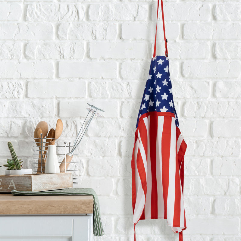Independence Day Striped Bib Apron