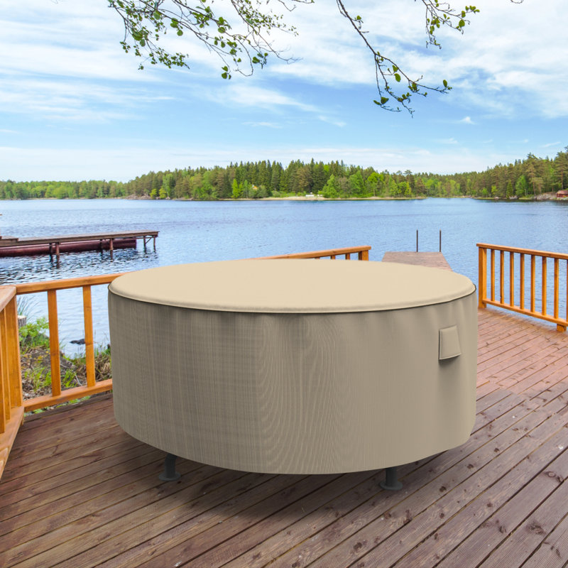 Housse pour table d'extérieur ronde Tanner, H 28 po x l 48 po x P 48 po