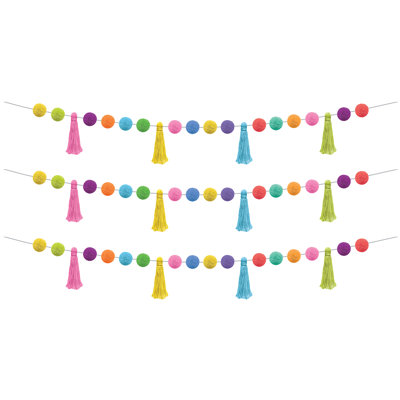 Pom-Poms and Tassels Garland