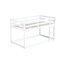 Lit mezzanine simple en bois et caoutchouc blanc massif. Conception. Maximisez l'espace. Instructions d'assemblage faciles et robustes. Capacité de rangement.-1437412688