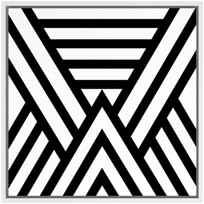 Linear Geometry " 3D Optical Illusion Triangle Line Art Pattern Abstract Shapes Minimalism Alternative Dramatic Dark "