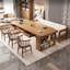 Grande table en bois massif avec tiroirs-862861236
