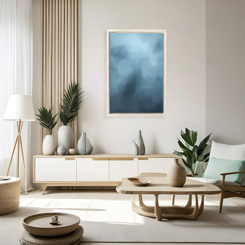 Coastal Retreat Underwater Clouds XVIII by  - Floater Frame Print on Canvas, 40" H x 30" W x 2.5" D