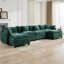 Canapé Cloud 4 places (le repose-pieds n'est pas inclus), canapé modulaire moderne, pour chambre à coucher et appartement dans le salon, coussin de siège rembourré à double couche confortable, tissu chenille respirant