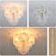 Plafonnier encastré 4 lumières en verre, style rétro moderne pour entrée, cuisine, salle de bain - décor de maison de campagne-200840517