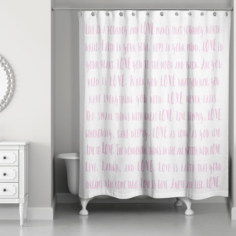 Rideau de douche simple love disent Horowitz