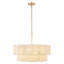23.2" 6-Light Scalloped Rope Drum Chandelier-943203484-943203482