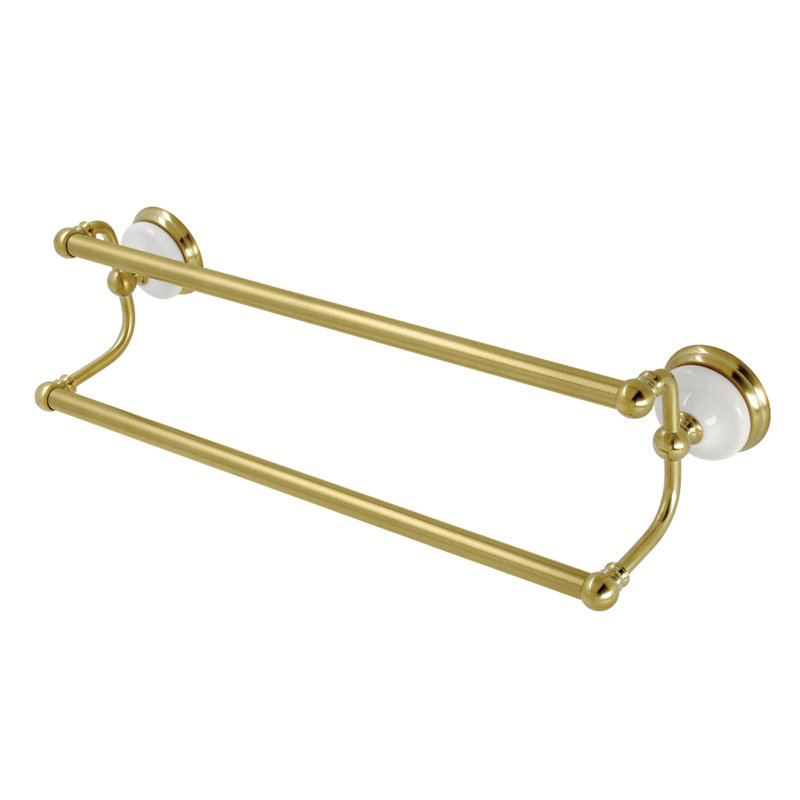 Kingston Brass Vintage 18-Inch Dual Towel Bar, Brushed Brass