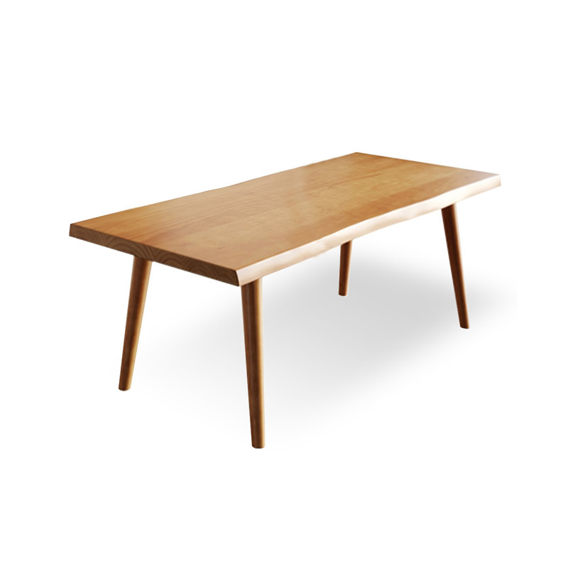 Brown Rectangular Solid Wood Dining Table, 29.53"H x 55.12"L x 31.5"W