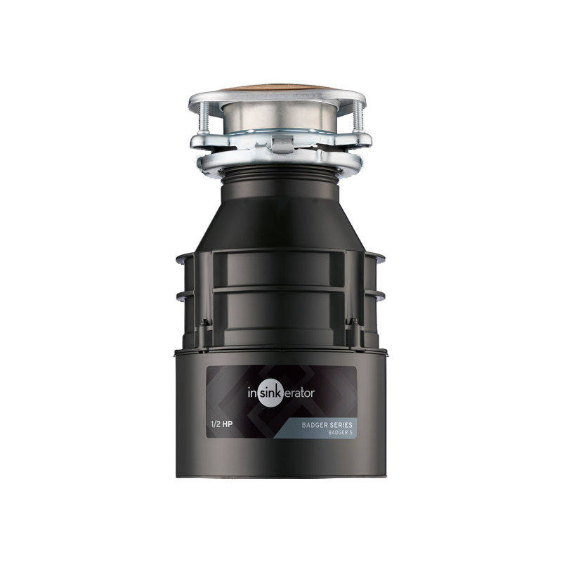 Badger Series 1/2 HP Continuous Feed Garbage Disposal, Power Cord Not Included