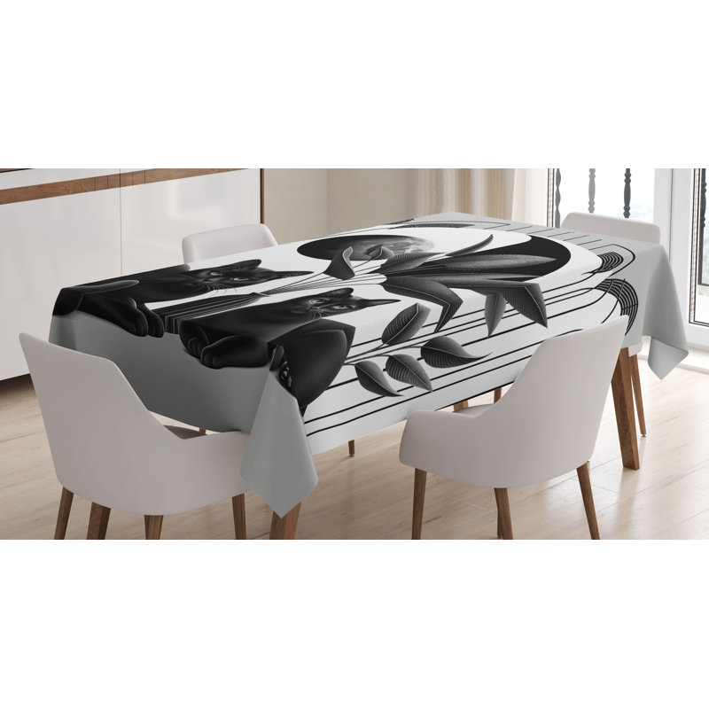 Laylany Rectangle No Pattern Microfiber Tablecloth, 84" Rectangle