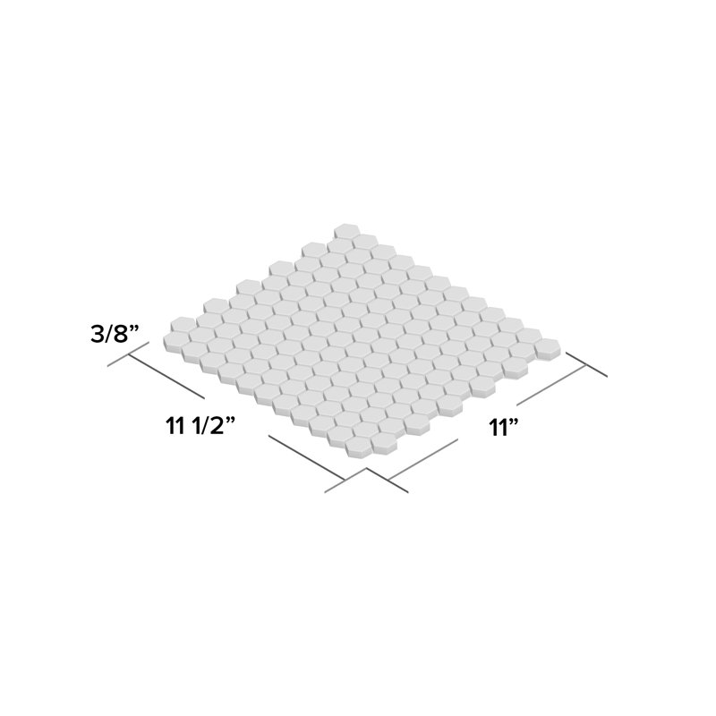 Carrara 1" x 1" Marble Honeycomb Mosaic Wall & Floor Tile