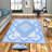 Stylish Woven Carpet, 100% Polyester, 0.3 in Pile Height | Antibacterial, Non-Slip PVC Felt Dot Underside, Machine Washable | 3D Digital Printing, Durable & Easy to Maintain - Perfect for Any Room-2083647677