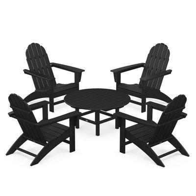 POLYWOOD Vineyard 5-Piece Adirondack Chair Conversation Set