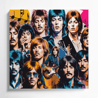 Art musical sur toile mauve