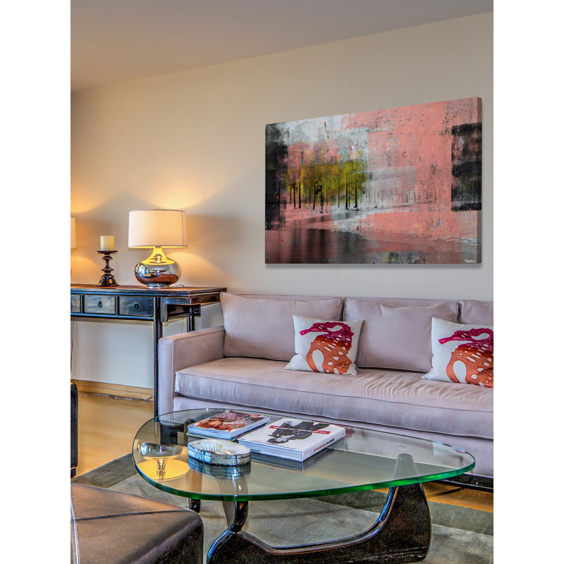 « rose painted view » par parvez taj,, reproduction d’art sur toile tendue, H 20 po x l 30 po x P 1,5 po