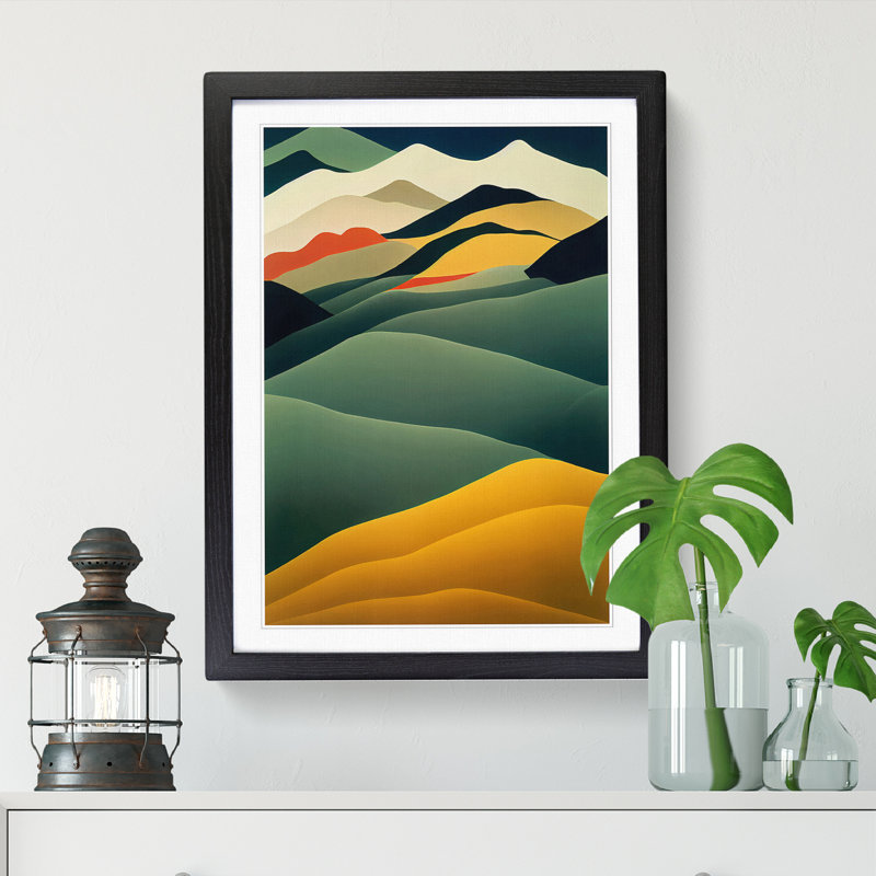 Spring Landscape View Vol.3 - Single Picture Frame Print, Black, 34cm H x 25cm W x 2cm D