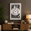 After Hours Clock Typography - Wrapped Canvas-357841571-357841573