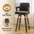 26" Upholstered Swivel Counter & Bar Stool with Armrest-302295353-332863166