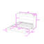 Grand lit escamotable en bois 1 tiroir avec lattes robustes-129933422