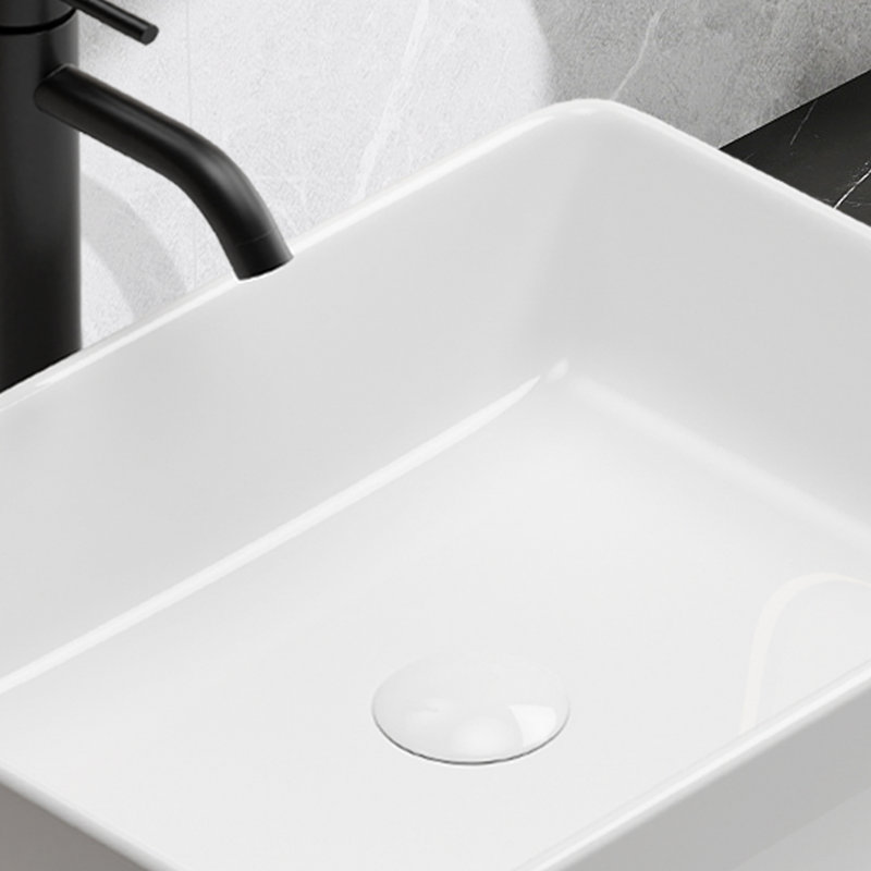 18.9"×14.76" Bathroom Sink Ceramic Rectangular Vessel Sink