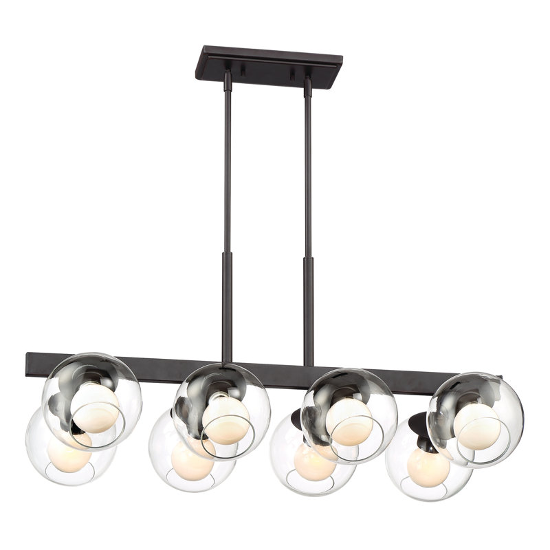 Luminaire suspendu linéaire à 8 lumières pour îlot de cuisine Dashly