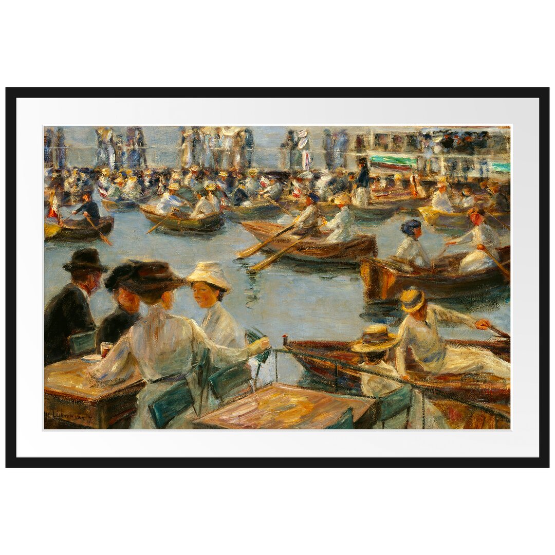 Gerahmter Kunstdruck On the Alster in Hamburg von Max Liebermann