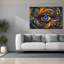  «Psychedelic œil 2» par Rey Klimt, art mural sur toile, 60 po x 40 po