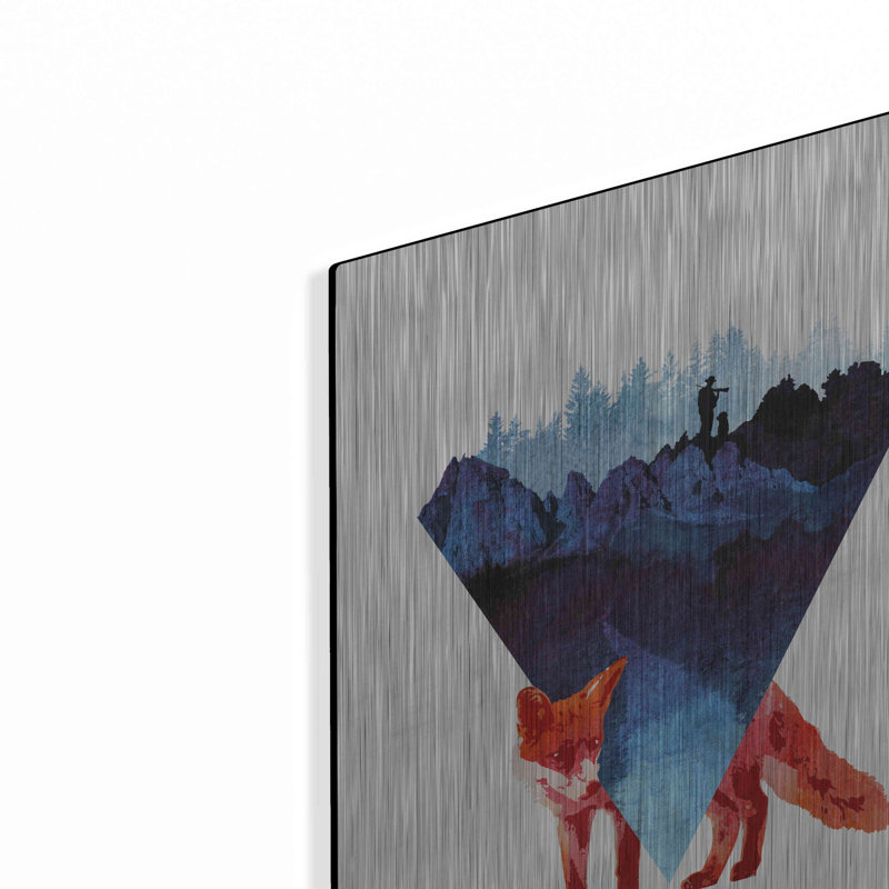 «Risky Road» par Robert Farkas, Millwood Pines, art mural en métal, 12 po x 16 po