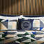 Ensemble d'édredon 100% coton à rayures Lacasse Hollis, toutes saisons avec crocodile brodé, bleu simple-112777878-127368448