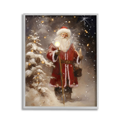 "Santa In Snowy Night Scene" par Ramona Murdock