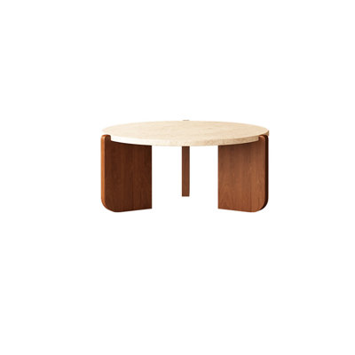 French Retro Style Teak-Leg Coffee Table