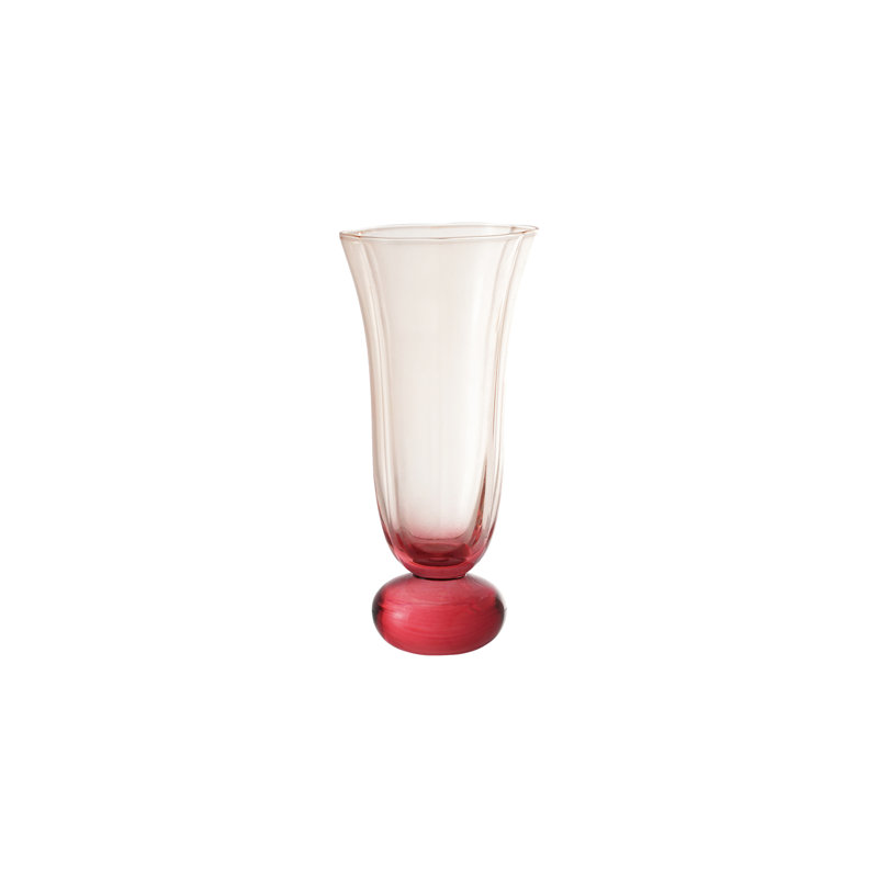 Verre à pied rosé avec tige sphérique
