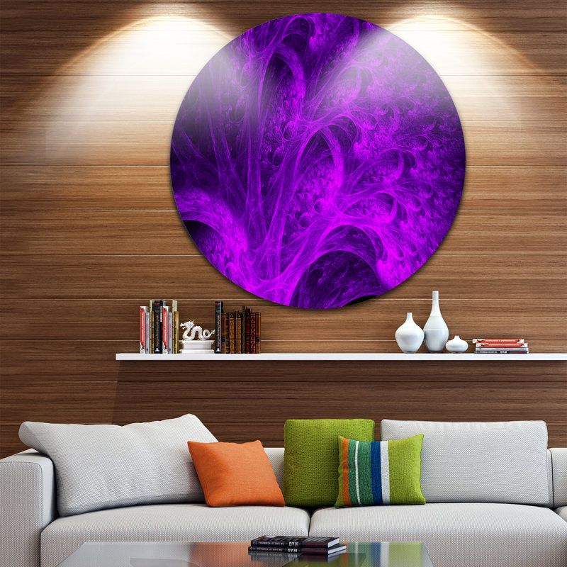 « brillante purple magic fractal forest », impression sur métal, H 36 po x l 36 po x P 1 po
