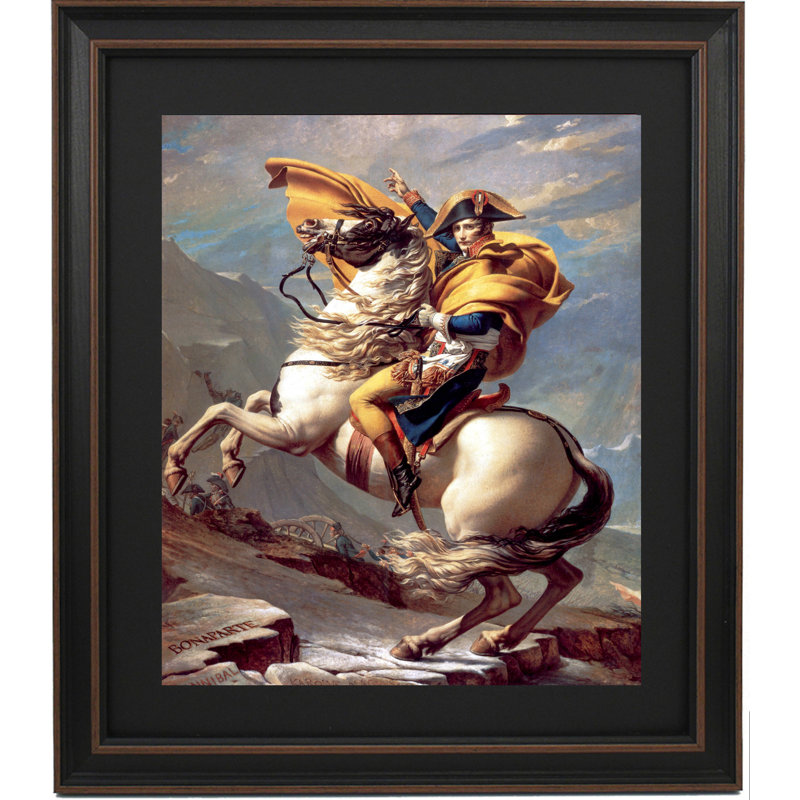 Napoléon traversant les Alpes par Jacques-Louis David, H 24 po x l 20,5 po