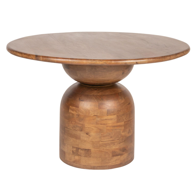 Kashida 47" Round Dining Table, Walnut