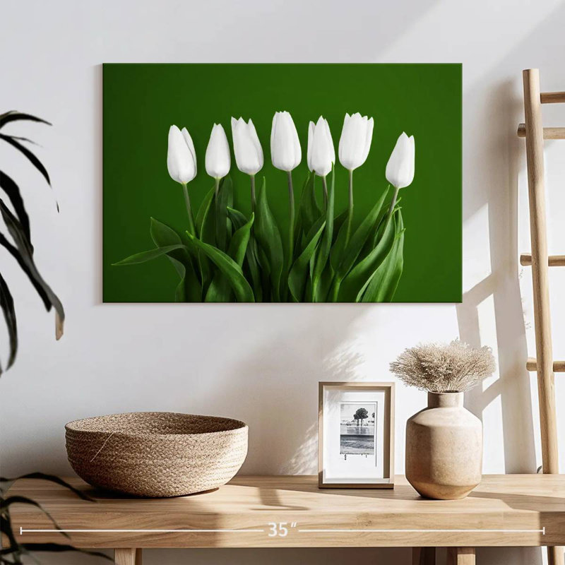 Tulipes blanches Harnek, H 8 po x l 12 po