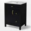 Meuble-lavabo simple 24 po avec plateau en céramique-333030723