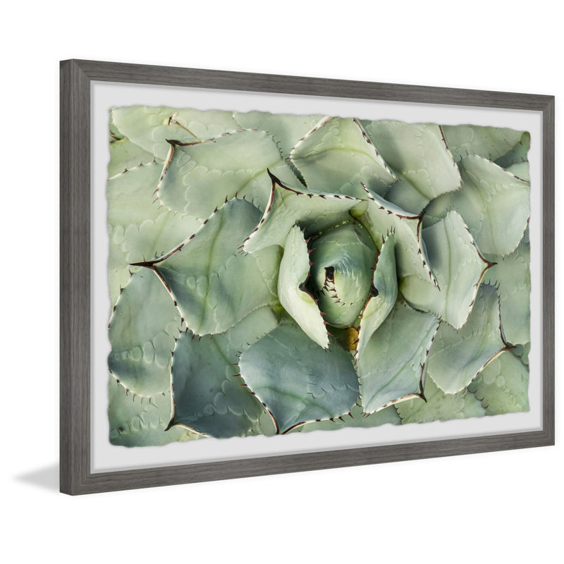 Light Green Leaves 1 Piece Single Picture Frame Painting, 20 cm H x 30 cm W