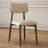 Beige-white+Nut-brown Solid back side Chair(Set of 2)