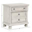 Table de chevet deux tiroirs gris antique